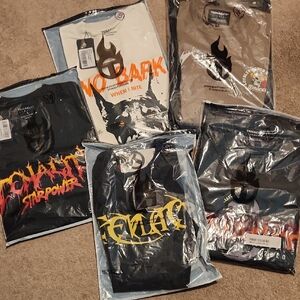 Black and White Short Sleeve Tees with Graphic Designs